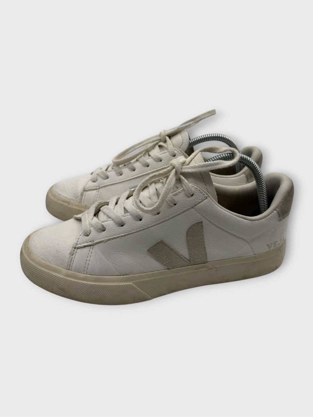 Veja Campo White Leather Sneakers Trainers Women’s Size 10 Fair Condition - Picture 2 of 7